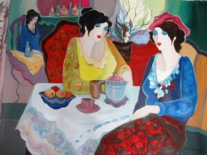 Tarkay-oil-Two-Ladies-w-Tea-and-Fruit-May-2016-5-30x26-1024x768
