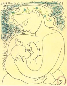 Maternity Painting by Pablo Picasso; Maternity Art Print for sale